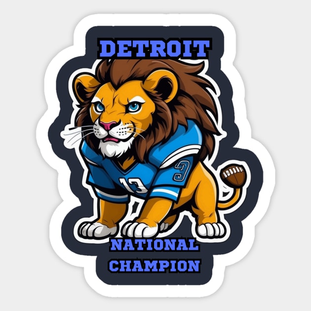 Detroit Lions Sticker by Charlie Dion